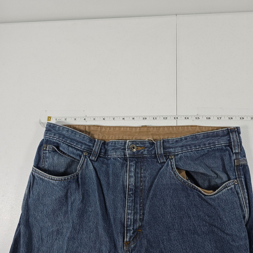 Duluth Trading Co Ballroom Blue Jeans Mens 38x34 Relaxed Fit Workwear 64012B - Picture 3 of 9